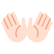 👐🏻 Emoji Mãos Abertas: Pele Clara na Twitter Twemoji 11.1.