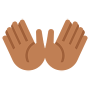 👐🏾 Emoji offene Hände: mitteldunkle Hautfarbe Twitter Twemoji 11.1.