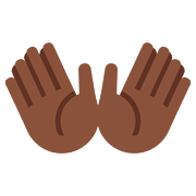 👐🏿 Emoji Mãos Abertas: Pele Escura na Twitter Twemoji 11.1.
