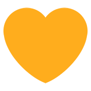 🧡 Emoji Corazón Naranja en Twitter Twemoji 11.1.