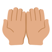 🤲🏽 Emoji Handflächen nach oben: mittlere Hautfarbe Twitter Twemoji 11.1.