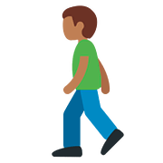 🚶🏾 Emoji Persona Caminando: Tono De Piel Oscuro Medio en Twitter Twemoji 11.1.
