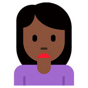 Emoji 🙍🏿 Persona Corrucciata: Carnagione Scura su Twitter Twemoji 11.1.