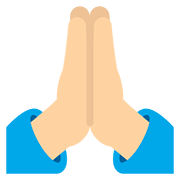 🙏🏼 Emoji Manos En Oración: Tono De Piel Claro Medio en Twitter Twemoji 11.1.
