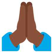 🙏🏿 Emoji Manos En Oración: Tono De Piel Oscuro en Twitter Twemoji 11.1.