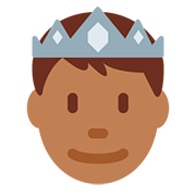 🤴🏾 Emoji Príncipe: Pele Morena Escura na Twitter Twemoji 11.1.
