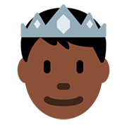 🤴🏿 Emoji Príncipe: Pele Escura na Twitter Twemoji 11.1.
