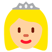 Émoji 👸🏼 Princesse : Peau Moyennement Claire sur Twitter Twemoji 11.1.