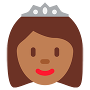 👸🏾 Emoji Princesa: Pele Morena Escura na Twitter Twemoji 11.1.