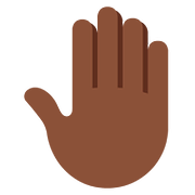 🤚🏿 Emoji Dorso Da Mão Levantado: Pele Escura na Twitter Twemoji 11.1.