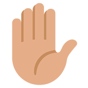 ✋🏽 Emoji erhobene Hand: mittlere Hautfarbe Twitter Twemoji 11.1.