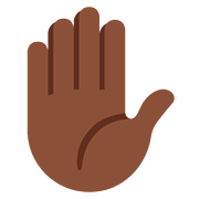 ✋🏿 Emoji erhobene Hand: dunkle Hautfarbe Twitter Twemoji 11.1.