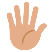 🖐🏽 Emoji Mão Aberta Com Os Dedos Separados: Pele Morena na Twitter Twemoji 11.1.