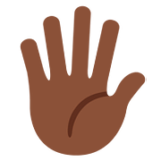 🖐🏿 Emoji Mão Aberta Com Os Dedos Separados: Pele Escura na Twitter Twemoji 11.1.