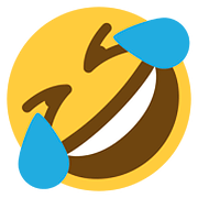 🤣 Emoji sich vor Lachen auf dem Boden wälzen Twitter Twemoji 11.1.