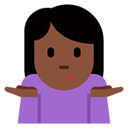🤷🏿 Emoji Persona Encogida De Hombros: Tono De Piel Oscuro en Twitter Twemoji 11.1.