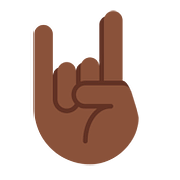 🤘🏿 Emoji Saudação Do Rock: Pele Escura na Twitter Twemoji 11.1.