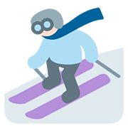 ⛷🏻 Emoji Esquiador, Pele Clara na Twitter Twemoji 11.1.