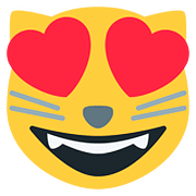 😻 Emoji Rosto De Gato Sorridente Com Olhos De Coração na Twitter Twemoji 11.1.