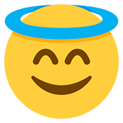Emoji 😇 Faccina Con Sorriso E Aureola su Twitter Twemoji 11.1.