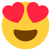😍 Emoji lächelndes Gesicht mit herzförmigen Augen Twitter Twemoji 11.1.