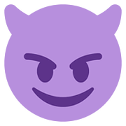 😈 Emoji grinsendes Gesicht mit Hörnern Twitter Twemoji 11.1.