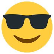 Emoji 😎 Faccina Con Sorriso E Occhiali Da Sole su Twitter Twemoji 11.1.