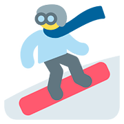Emoji 🏂 Persona Sullo Snowboard su Twitter Twemoji 11.1.