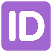 🆔 Emoji Großbuchstaben ID in lila Quadrat Twitter Twemoji 11.1.