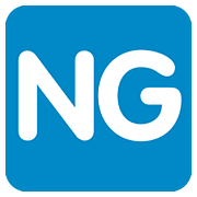 🆖 Emoji Großbuchstaben NG in blauem Quadrat Twitter Twemoji 11.1.