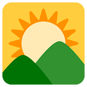 🌄 Emoji Sonnenaufgang über Bergen Twitter Twemoji 11.1.