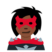 Emoji 🦹🏿 Supercattivo: Carnagione Scura su Twitter Twemoji 11.1.