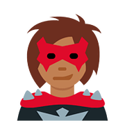🦹🏾 Emoji Personaje De Supervillano: Tono De Piel Oscuro Medio en Twitter Twemoji 11.1.