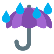 ☔ Emoji Paraguas Con Gotas De Lluvia en Twitter Twemoji 11.1.