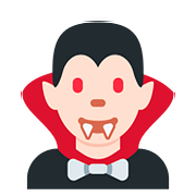 🧛🏻 Emoji Vampiro: Tono De Piel Claro en Twitter Twemoji 11.1.