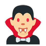 🧛🏼 Emoji Vampiro: Tono De Piel Claro Medio en Twitter Twemoji 11.1.
