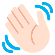 👋🏻 Emoji winkende Hand: helle Hautfarbe Twitter Twemoji 11.1.