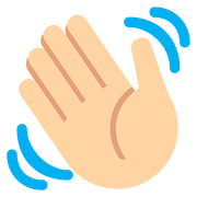 👋🏼 Emoji winkende Hand: mittelhelle Hautfarbe Twitter Twemoji 11.1.