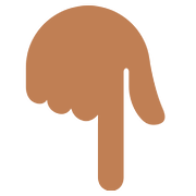 Emoji 👇🏾 Indice Abbassato: Carnagione Abbastanza Scura su Twitter Twemoji 11.1.