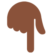 Emoji 👇🏿 Indice Abbassato: Carnagione Scura su Twitter Twemoji 11.1.