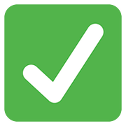 ✅ Emoji Botón De Marca De Verificación en Twitter Twemoji 11.1.