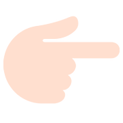 Emoji 👉🏻 Indice Verso Destra: Carnagione Chiara su Twitter Twemoji 11.1.