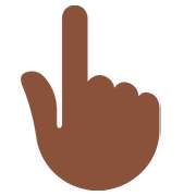 👆🏿 Emoji Dorso Da Mão Com Dedo Indicador Apontando Para Cima: Pele Escura na Twitter Twemoji 11.1.