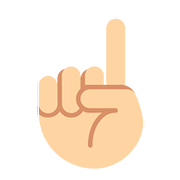 ☝🏼 Emoji nach oben weisender Zeigefinger von vorne: mittelhelle Hautfarbe Twitter Twemoji 11.1.