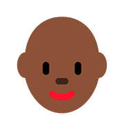 👩🏿‍🦲 Emoji Frau: dunkle Hautfarbe, Glatze Twitter Twemoji 11.1.