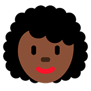👩🏿‍🦱 Emoji Mulher: Pele Escura E Cabelo Cacheado na Twitter Twemoji 11.1.
