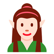 🧝🏻‍♀️ Emoji Elfa: Tono De Piel Claro en Twitter Twemoji 11.1.