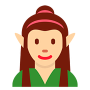 🧝🏼‍♀️ Emoji Elfa: Tono De Piel Claro Medio en Twitter Twemoji 11.1.