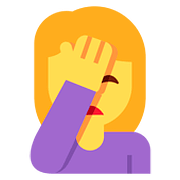 🤦‍♀️ Emoji sich an den Kopf fassende Frau Twitter Twemoji 11.1.