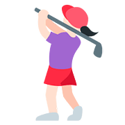 🏌🏻‍♀️ Emoji Mujer Jugando Al Golf: Tono De Piel Claro en Twitter Twemoji 11.1.